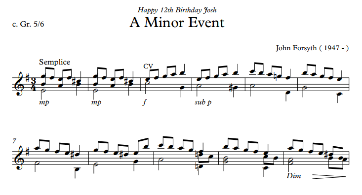 A Minor Event