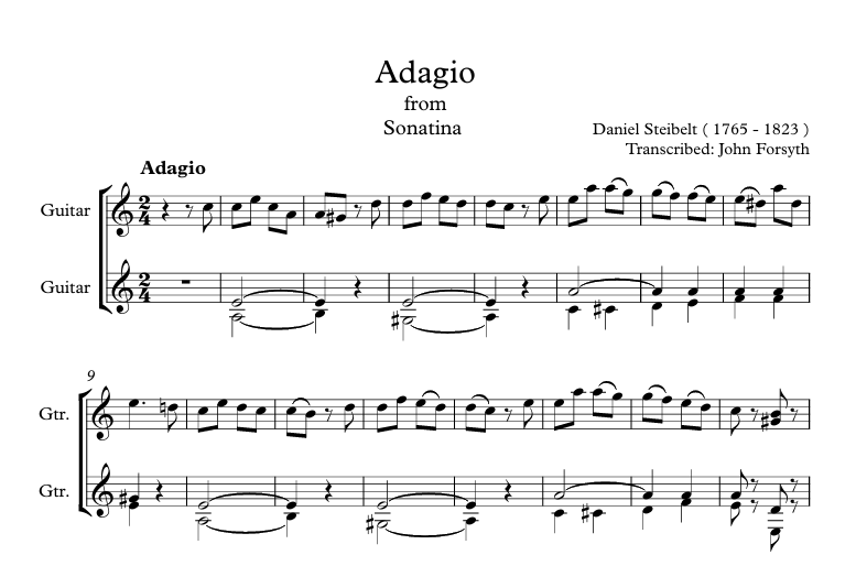 Adagio from Sonatina in C Major