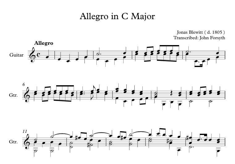 Allegro in C Major
