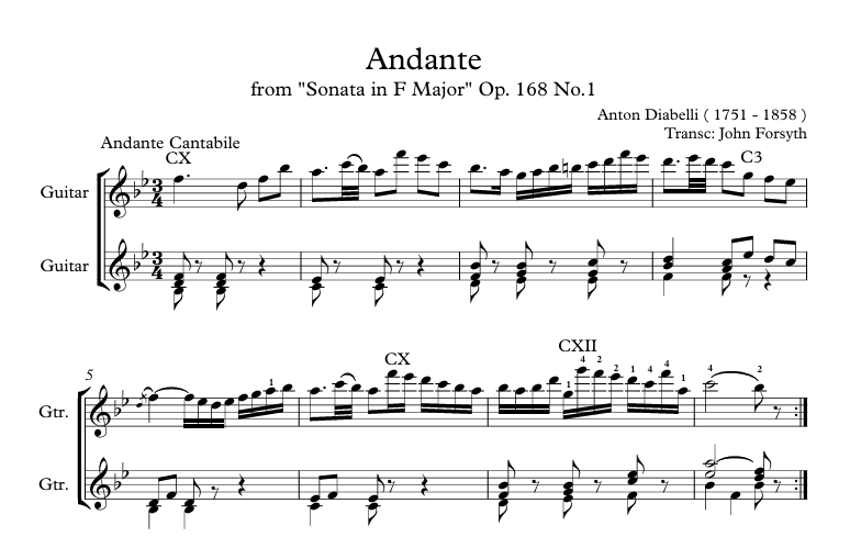 Andante in B Flat