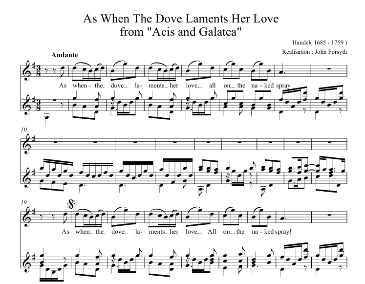 As When the Dove Laments her Love