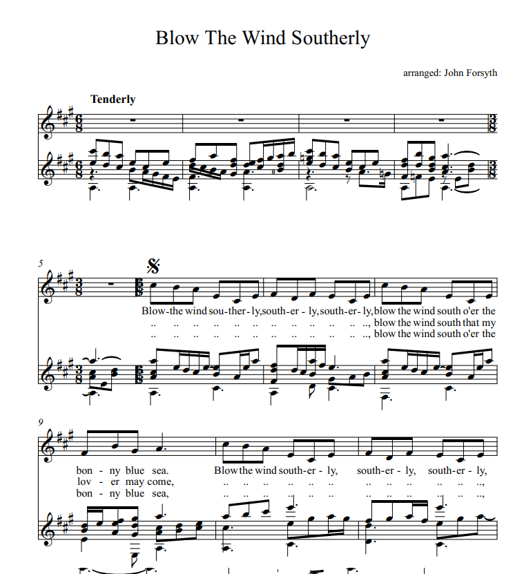 Blow the Wind Southerly