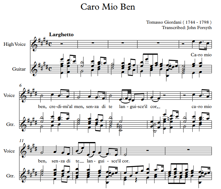 Caro Mio Ben