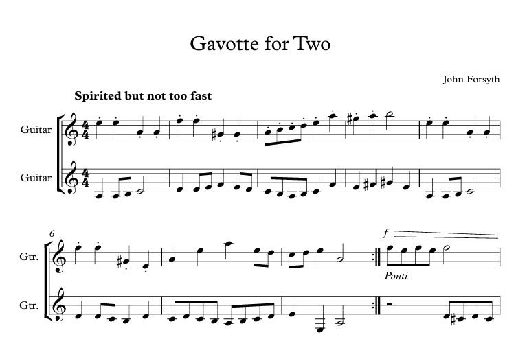 Gavotte for Two