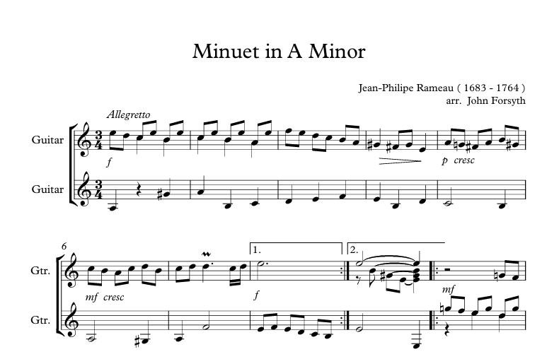 Minuet in A Minor