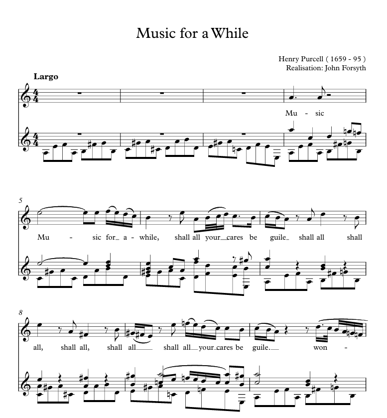 Music for a While