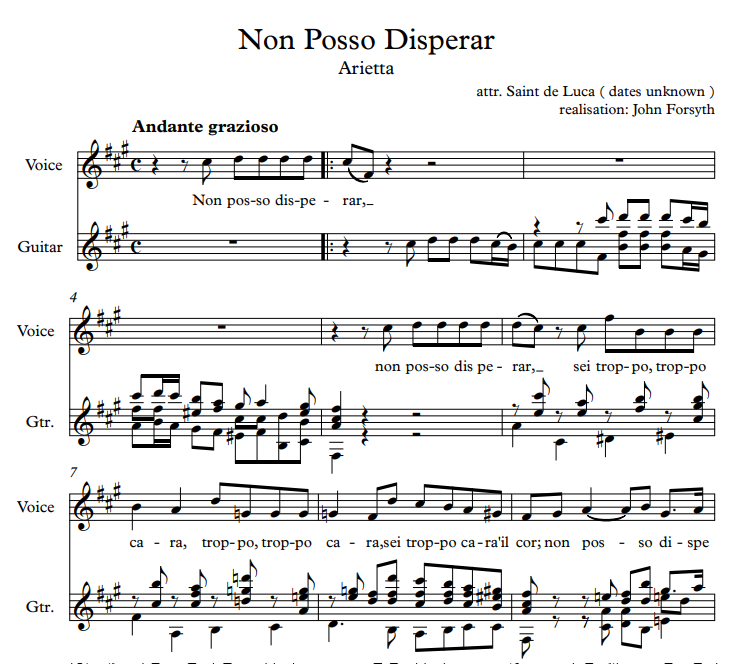 Non Posso Disperar