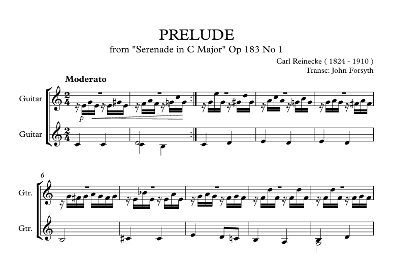 Prelude from Serenade in C Major
