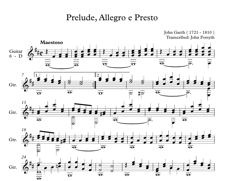 Prelude Allegro e Presto