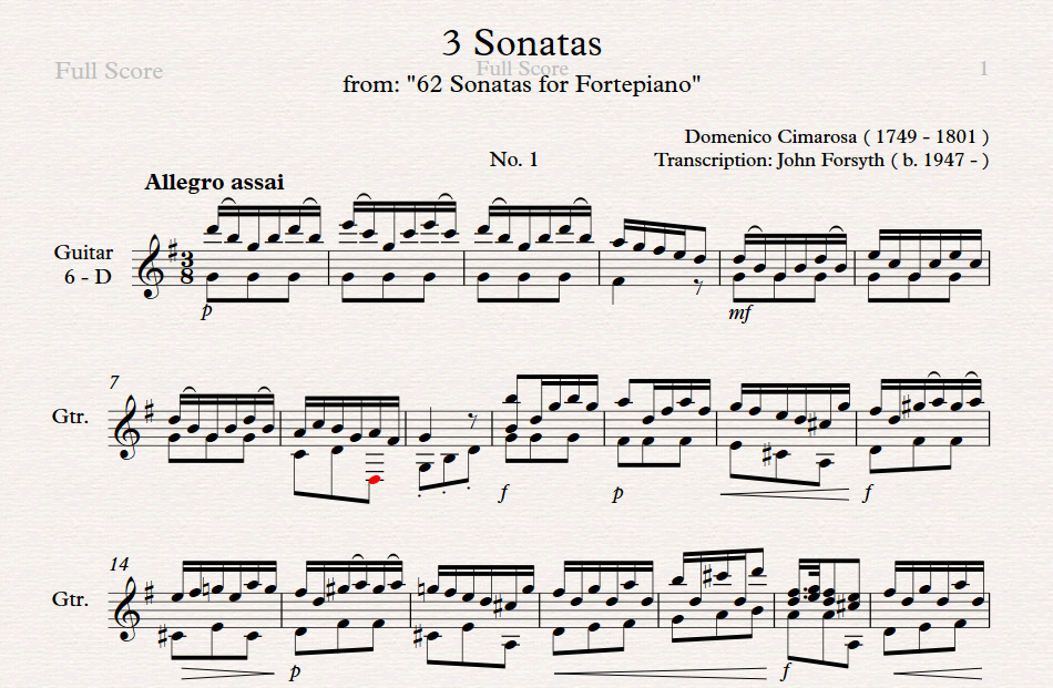 3 Sonatas / Domenico Cimarosa