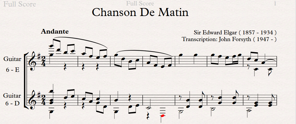 Chanson de Matin