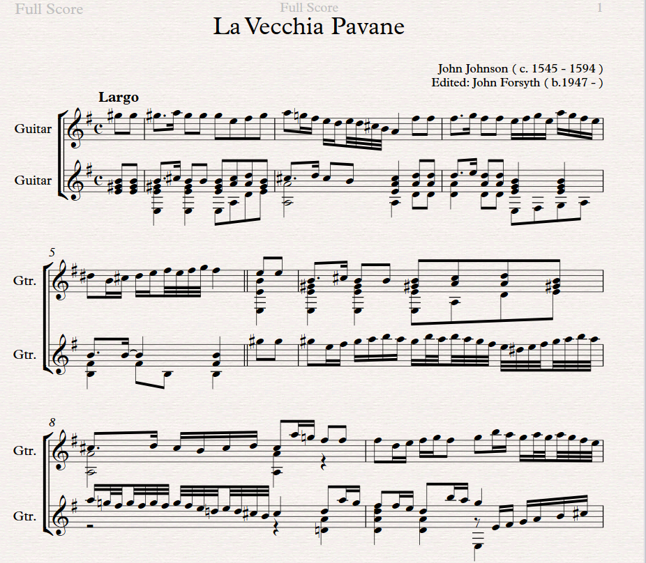 La Vecchia Pavane