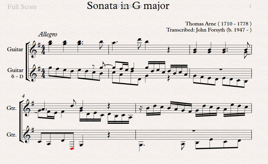 Sonata in G Major