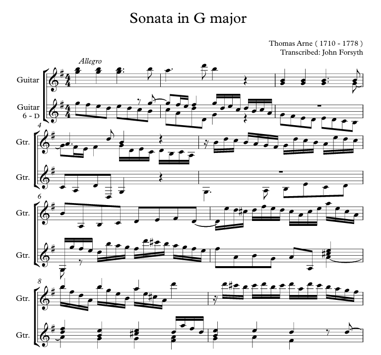 Sonata in G Major